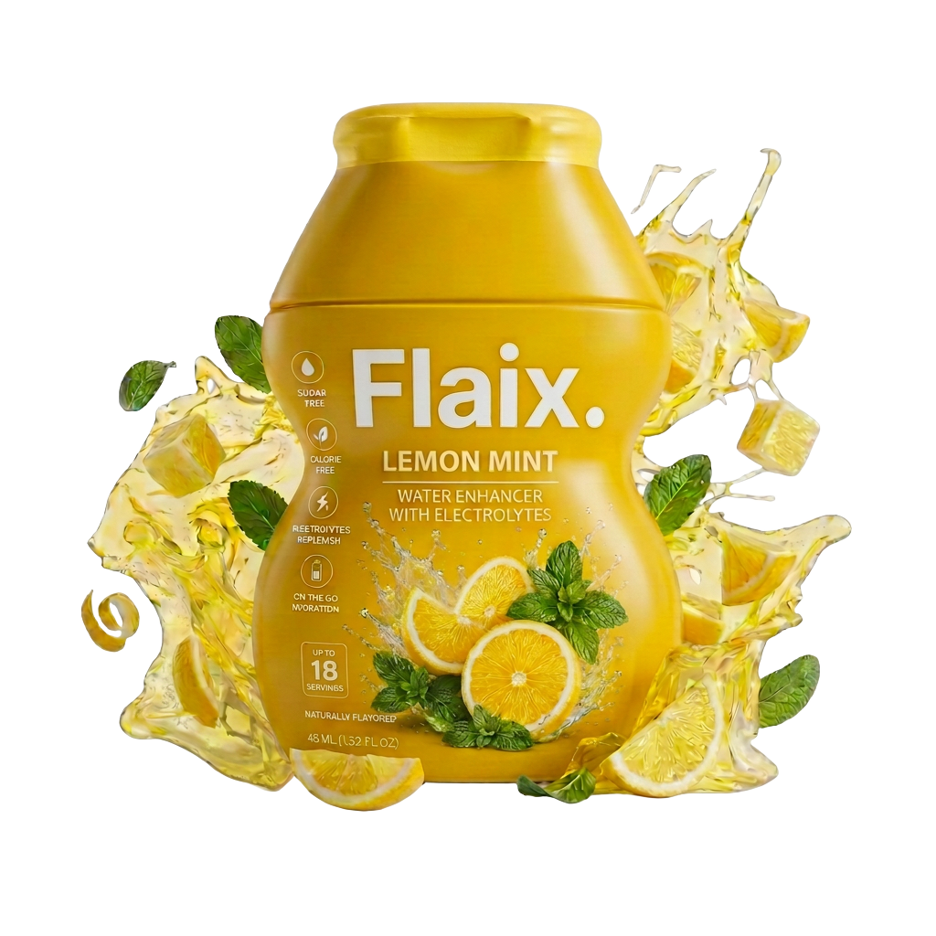 Flaix Lemon Mint water enhancer bottle